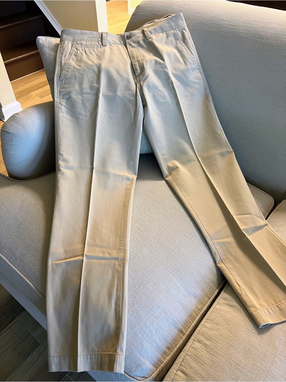 Joseph Abboud Slim Fit Khaki Chinos in Light Tan 34x30